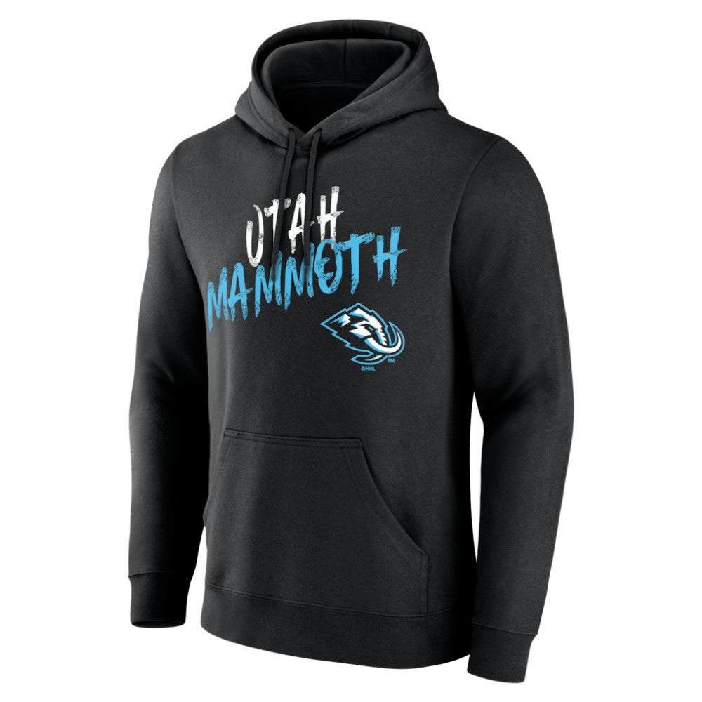 NHL,Custom Utah Mammoth Hustle Personalized Name & Number Hoodie - Black