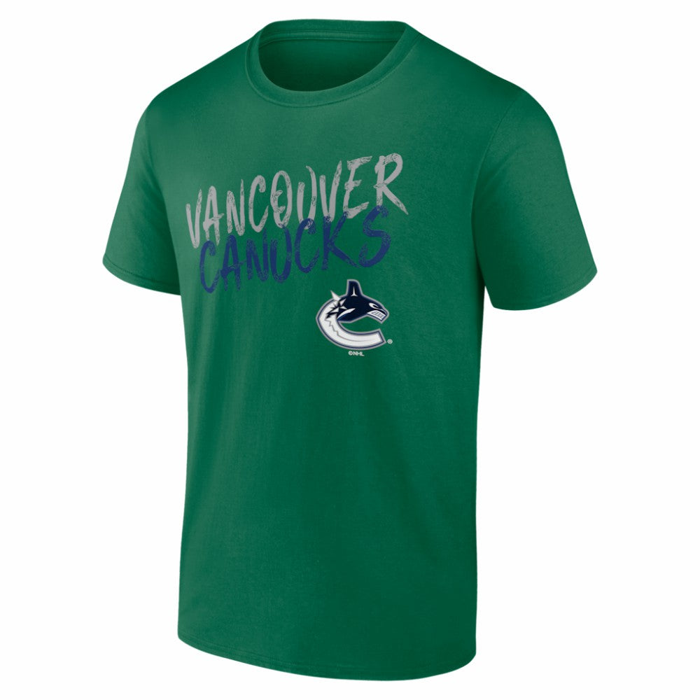 NHL,Custom Vancouver Canucks Hustle Personalized Name & Number T-Shirt - Green