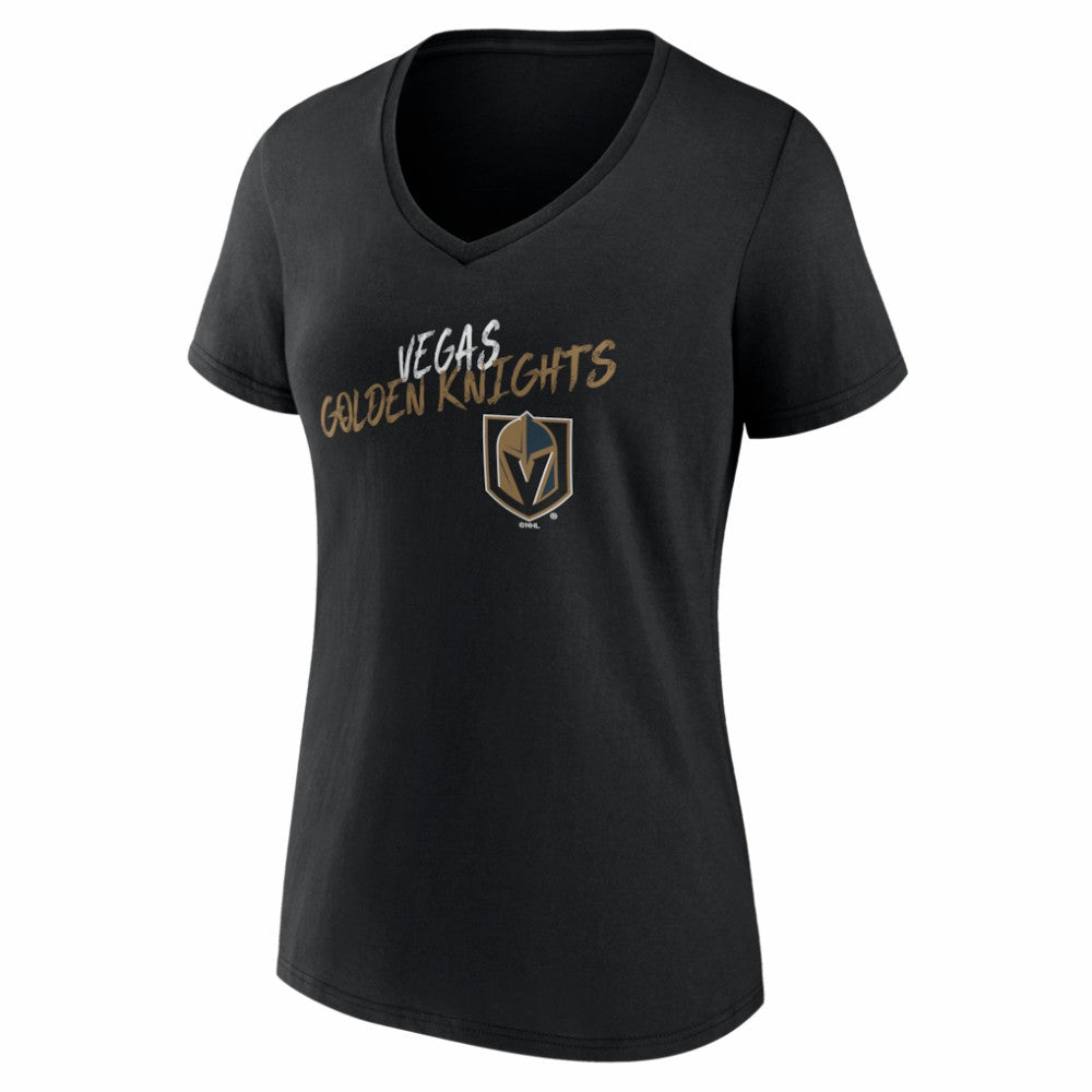 NHL,Custom Vegas Golden Knights Women's Hustle Personalized Name & Number V-Neck T-Shirt - Black