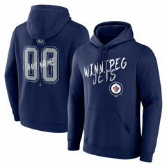 NHL,Custom Winnipeg Jets Hustle Personalized Name & Number Hoodie - Navy