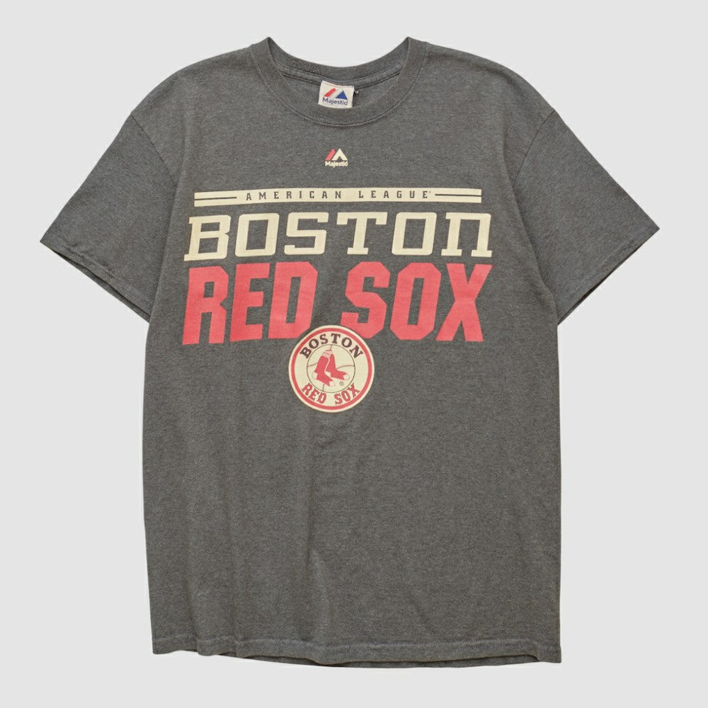 Boston Red Sox Majestic 2000s T-shirt - Dark Heather Gray - S by Fanatics Real Vintage T-shirts