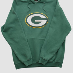 Green Bay Packers NFL 2010s Hooded Pullover Sweatshirt Green Vintage