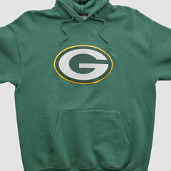 Green Bay Packers NFL 2010s Hooded Pullover Sweatshirt Green Vintage