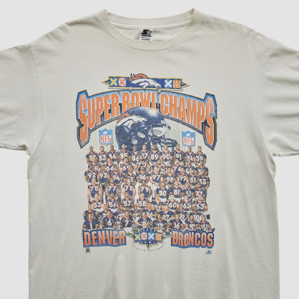 Denver Broncos Starter 1998 T-shirt White Vintage