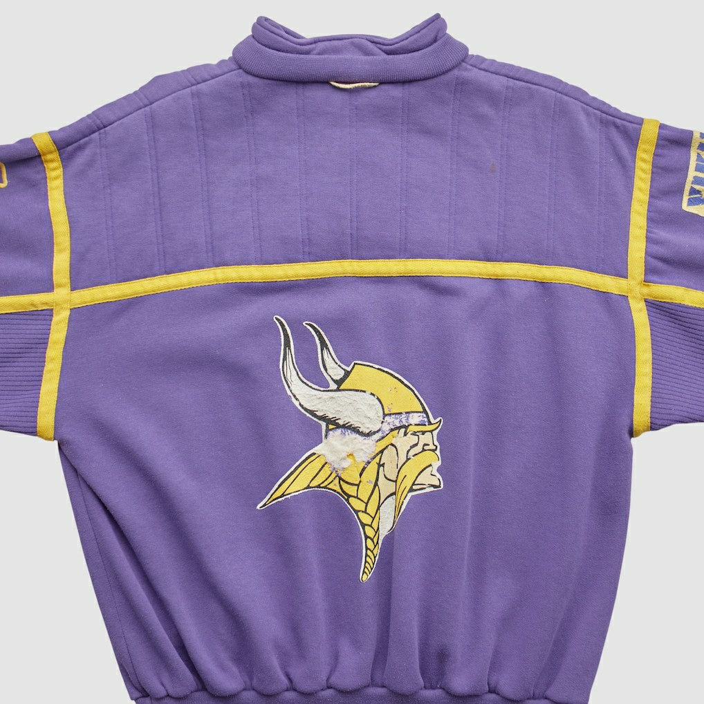 Minnesota Vikings 90s 1/4 Zip Sweatshirt Purple Vintage