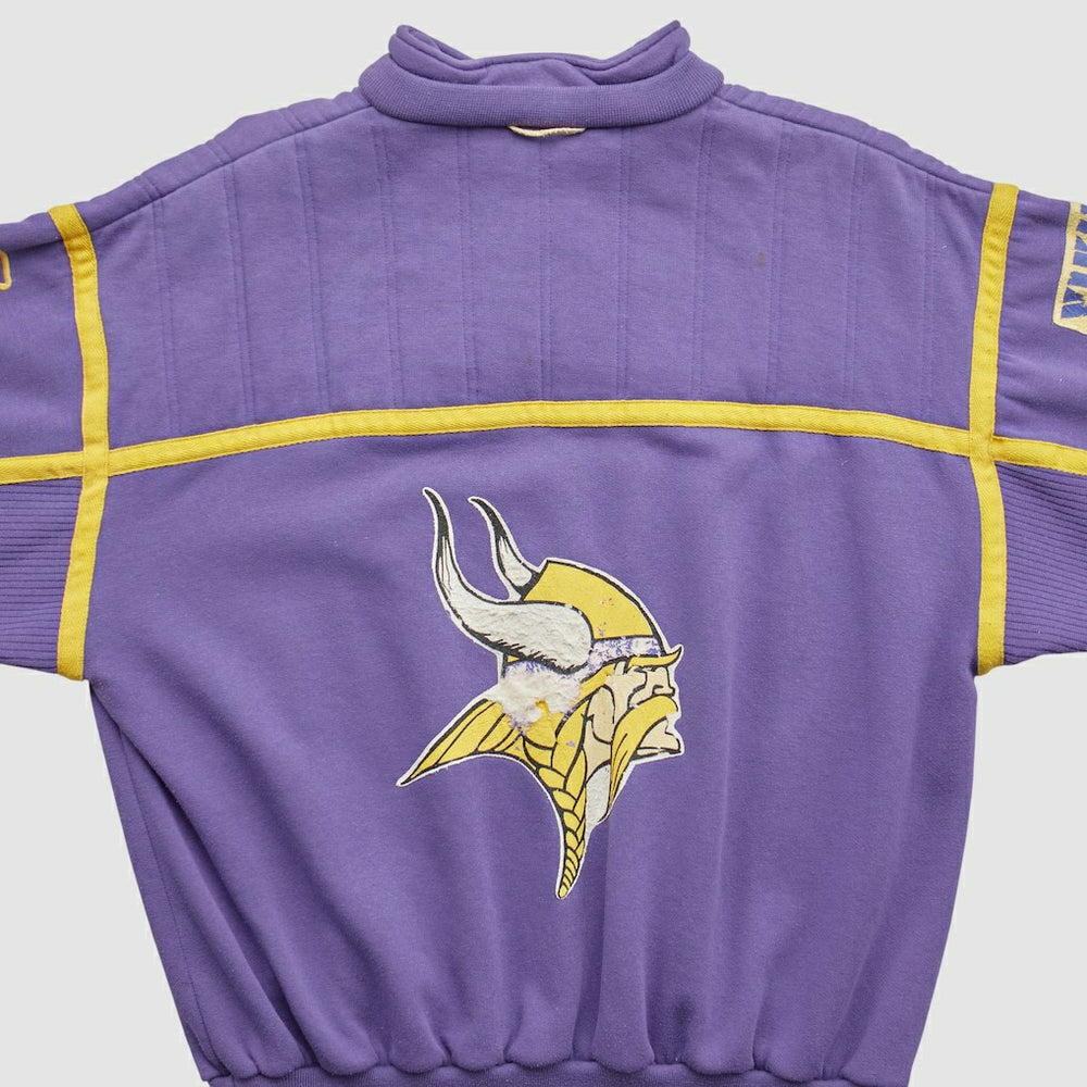 Minnesota Vikings 90s 1/4 Zip Sweatshirt Purple Vintage