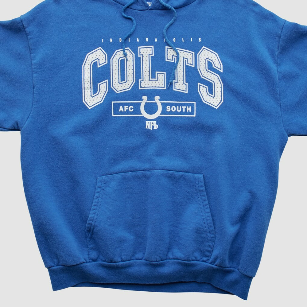 Indianapolis Colts NFL Hooded Pullover Sweatshirt Blue Vintage