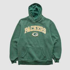 Green Bay Packers NFL 2000s Hooded Pullover Sweatshirt Green Vintage