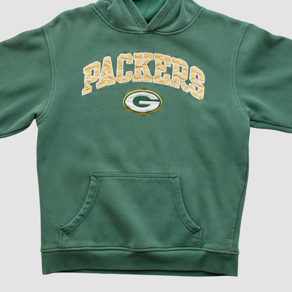 Green Bay Packers NFL 2000s Hooded Pullover Sweatshirt Green Vintage