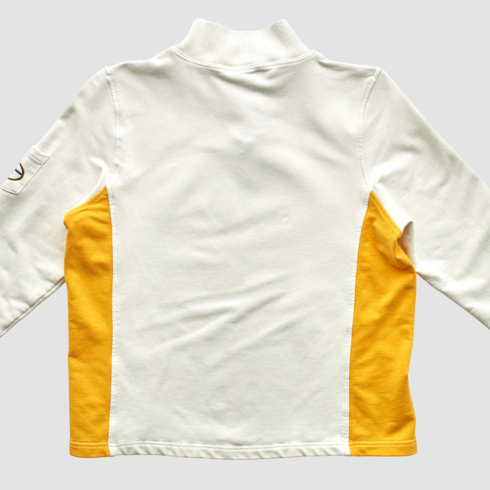 Green Bay Packers Reebok 2000s 1/4 Zip Sweatshirt White Vintage