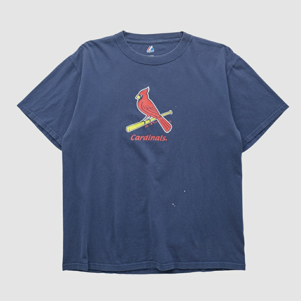 St. Louis Cardinals Majestic 2000s T-shirt - Navy - L by Fanatics Real Vintage T-shirts