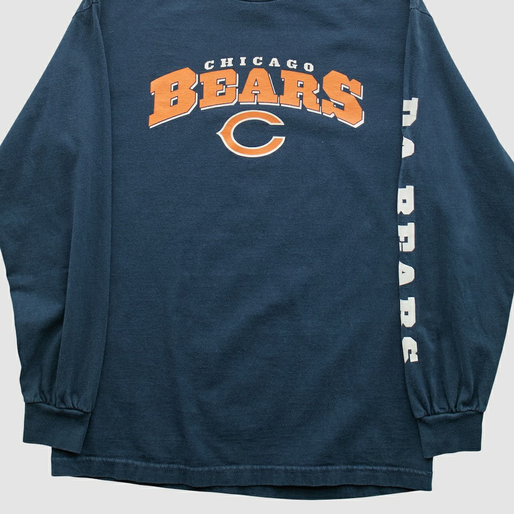 Chicago Bears NFL 2000s Long Sleeve T-shirt Navy Vintage