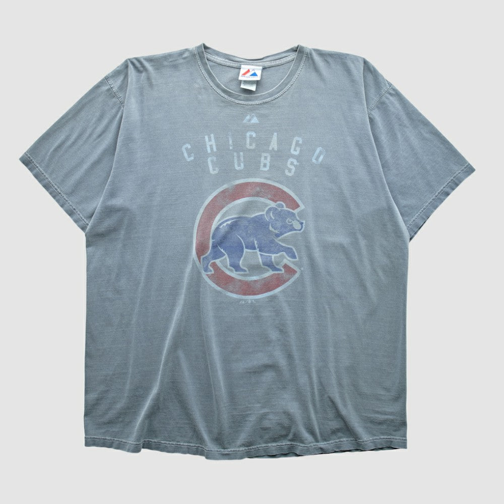 Chicago Cubs Majestic 2000s T-shirt - Gray - L by Fanatics Real Vintage T-shirts