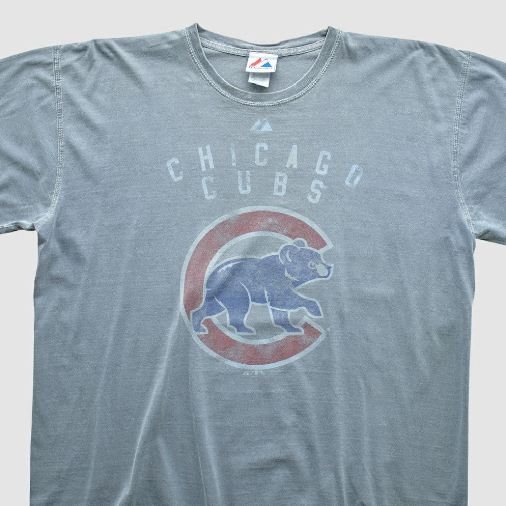 Chicago Cubs Majestic 2000s T-shirt - Gray - L by Fanatics Real Vintage T-shirts