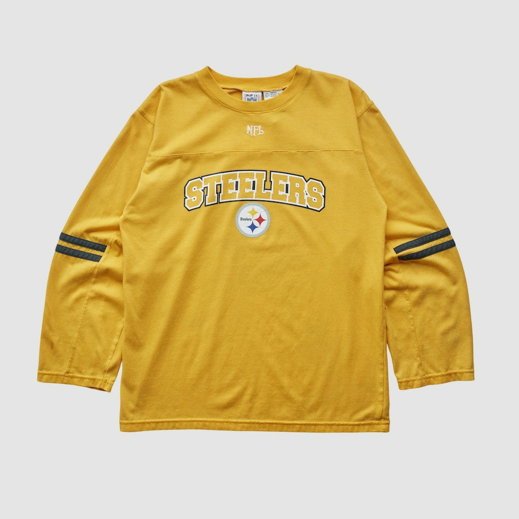 Pittsburgh Steelers NFL 2000s Long Sleeve T-shirt Yellow Vintage