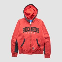 Tampa Bay Buccaneers Reebok 2000s Hooded Full Zip Sweatshirt Red Vintage