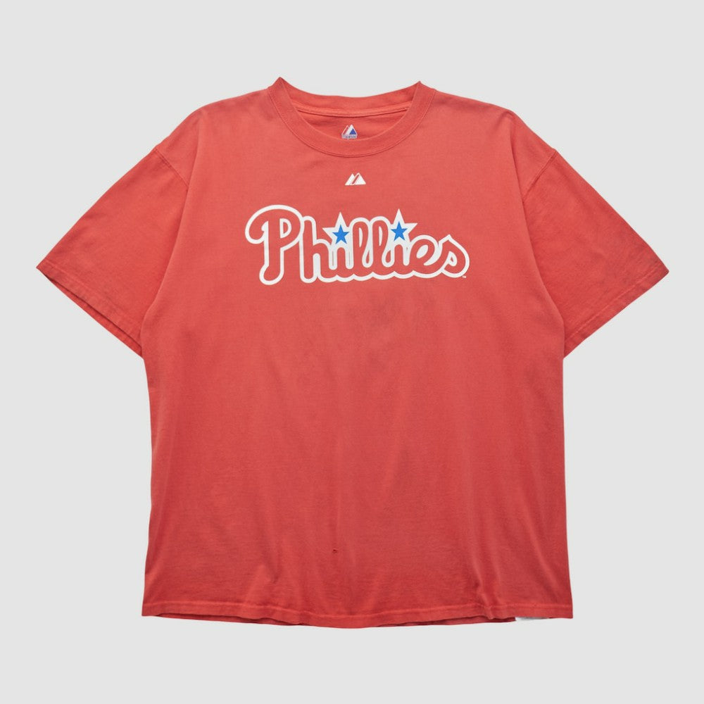 Philadelphia Phillies Majestic 2000s T-shirt - Red - XL by Fanatics Real Vintage T-shirts