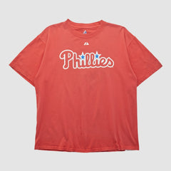 Philadelphia Phillies Majestic 2000s T-shirt - Red - XL by Fanatics Real Vintage T-shirts