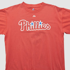 Philadelphia Phillies Majestic 2000s T-shirt - Red - XL by Fanatics Real Vintage T-shirts