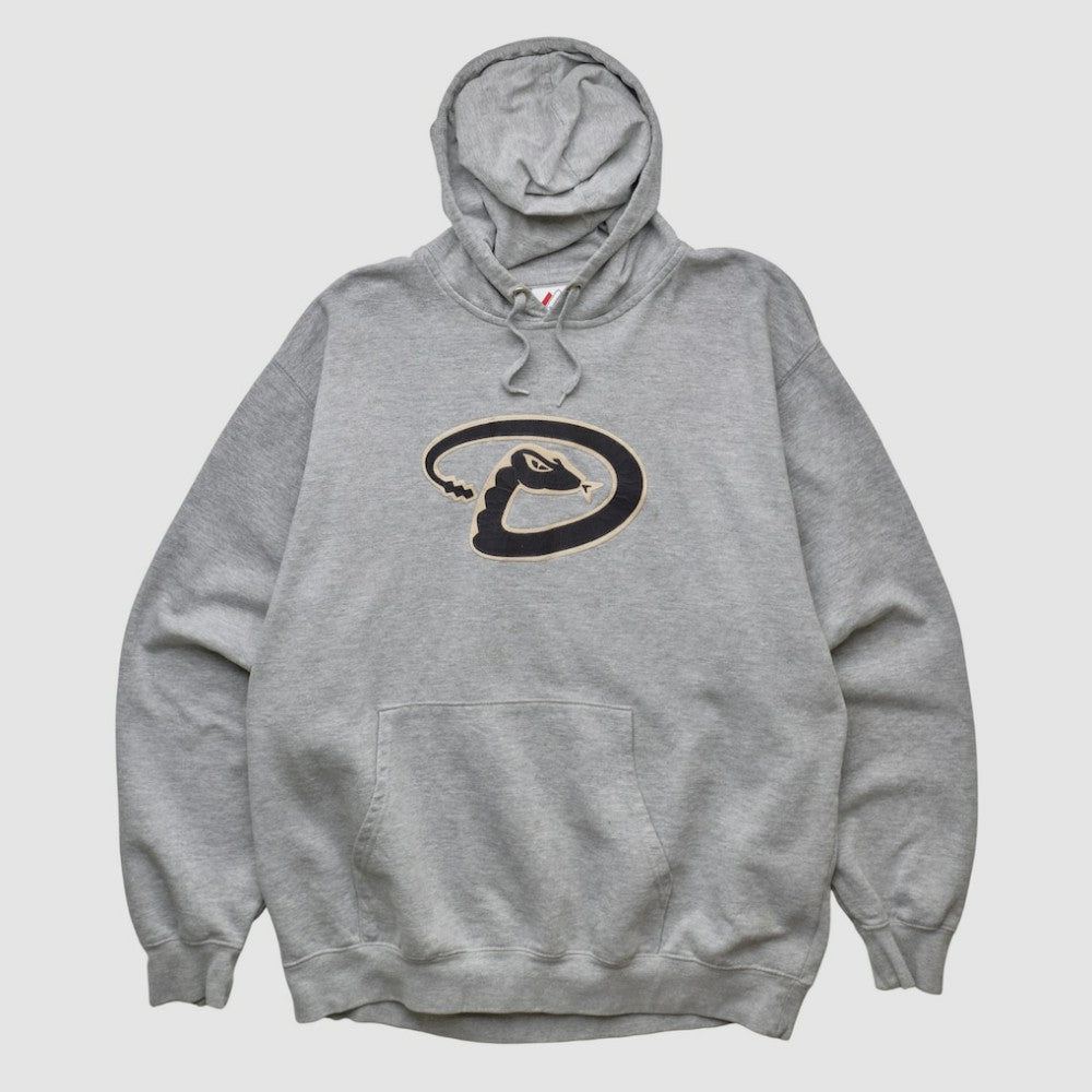 Arizona Diamondbacks Majestic 2000s Hooded Pullover Sweatshirt - Heather Gray - M by Fanatics Real Vintage Pullover