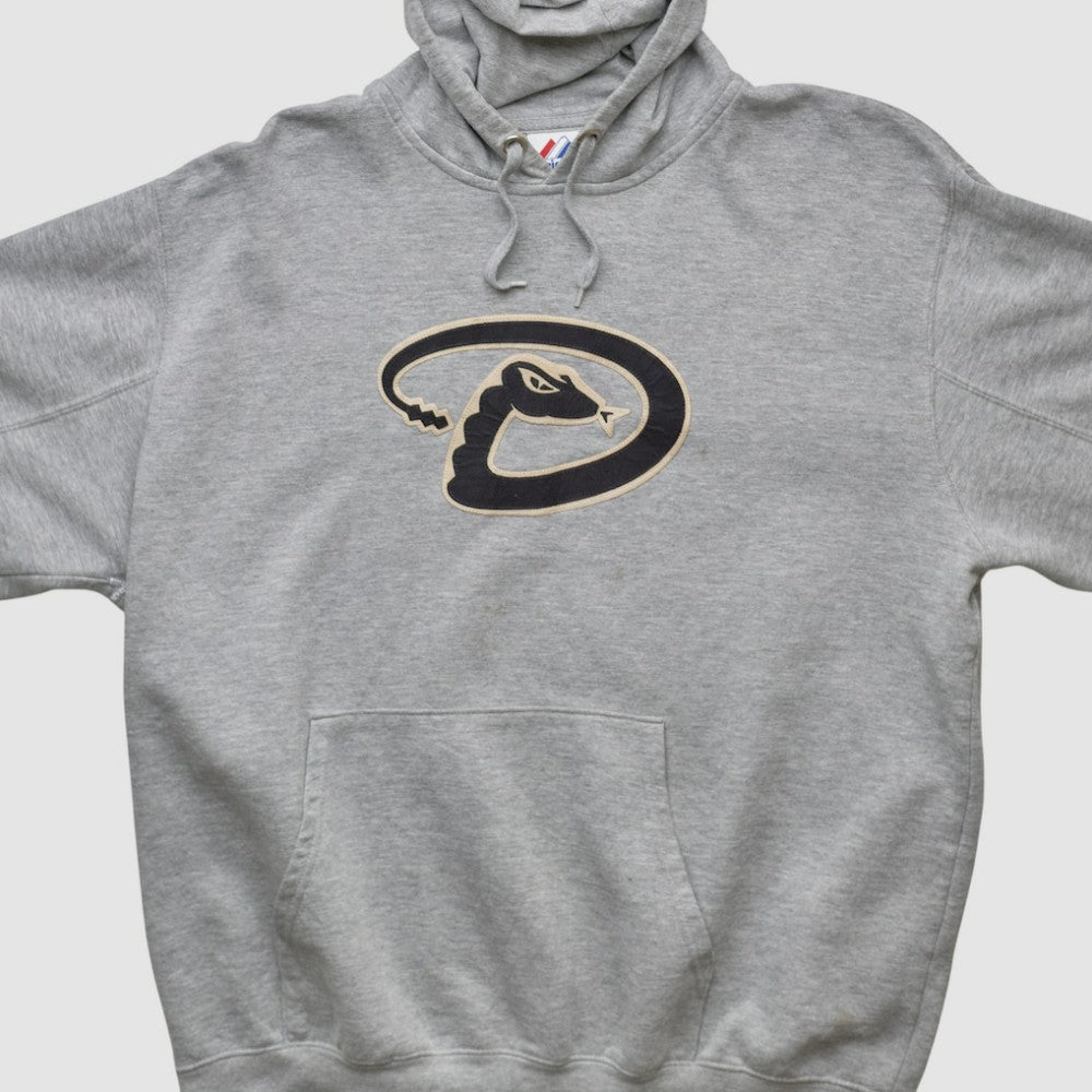 Arizona Diamondbacks Majestic 2000s Hooded Pullover Sweatshirt - Heather Gray - M by Fanatics Real Vintage Pullover