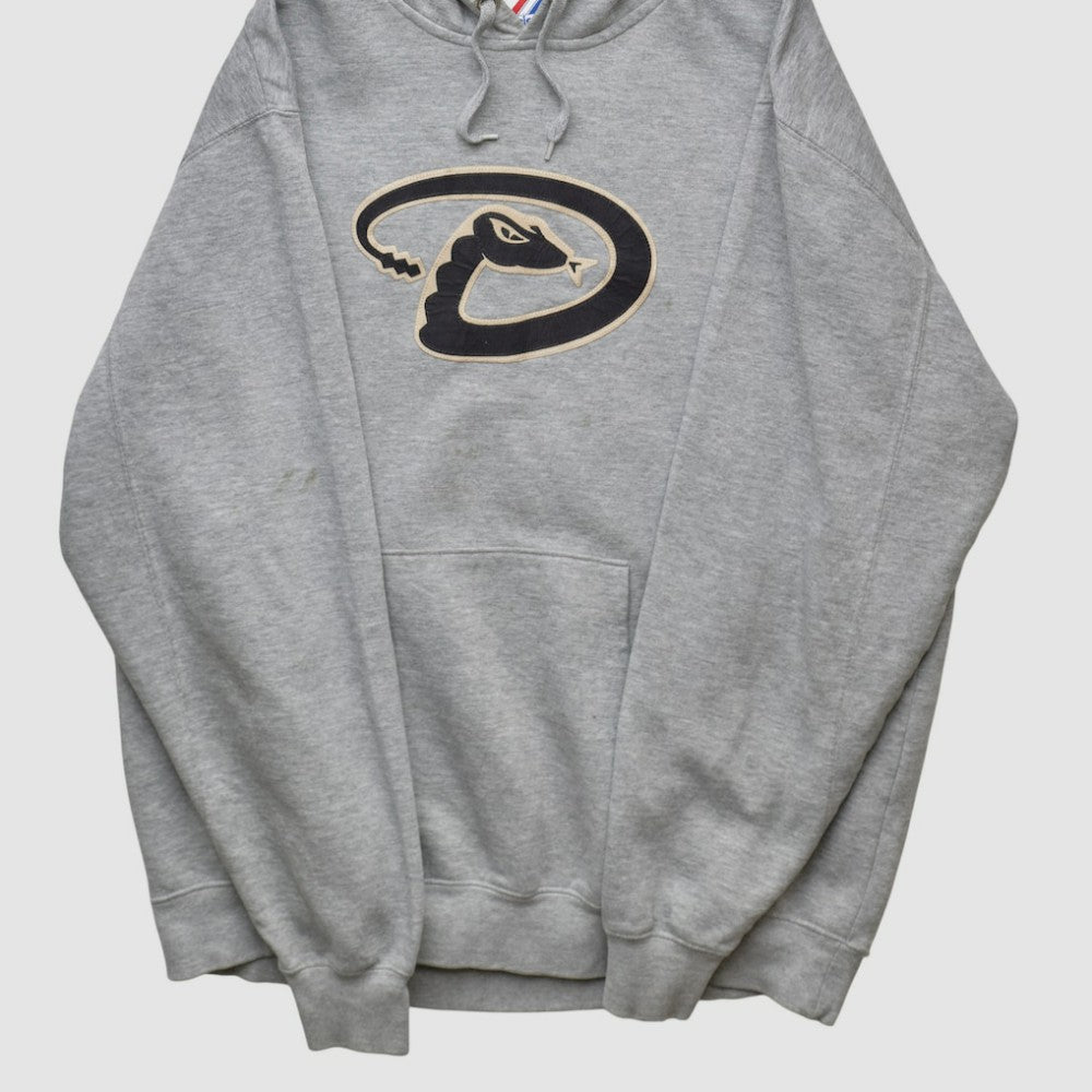 Arizona Diamondbacks Majestic 2000s Hooded Pullover Sweatshirt - Heather Gray - M by Fanatics Real Vintage Pullover