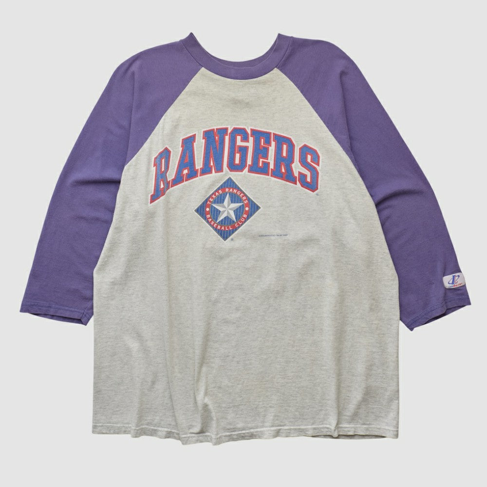 Texas Rangers Logo Athletic T-shirt - Heather Gray - 2XL by Fanatics Real Vintage T-shirts