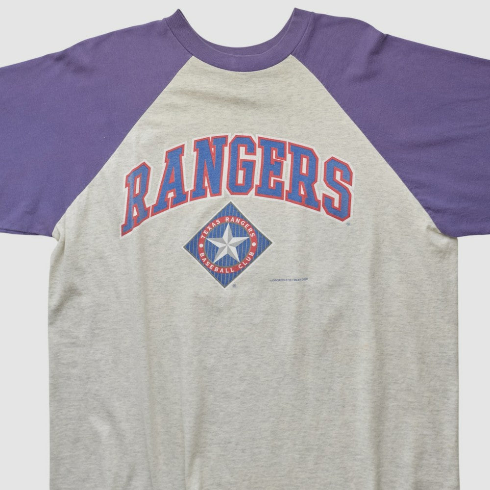 Texas Rangers Logo Athletic T-shirt - Heather Gray - 2XL by Fanatics Real Vintage T-shirts