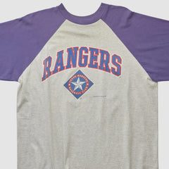 Texas Rangers Logo Athletic T-shirt - Heather Gray - 2XL by Fanatics Real Vintage T-shirts