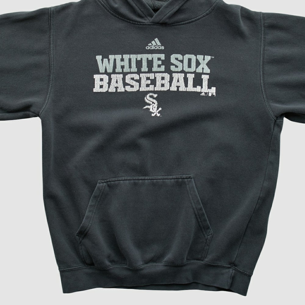 Chicago White Sox Adidas 2010s Hooded Pullover Sweatshirt - Charcoal - XS by Fanatics Real Vintage Pullover