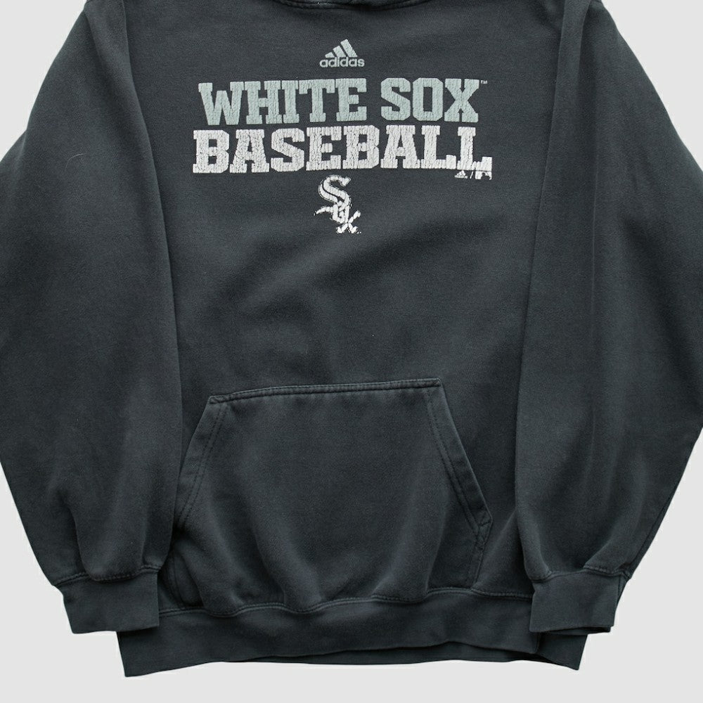 Chicago White Sox Adidas 2010s Hooded Pullover Sweatshirt - Charcoal - XS by Fanatics Real Vintage Pullover