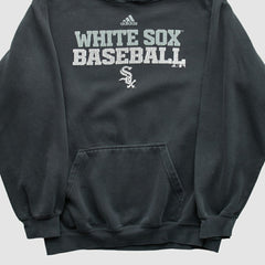 Chicago White Sox Adidas 2010s Hooded Pullover Sweatshirt - Charcoal - XS by Fanatics Real Vintage Pullover