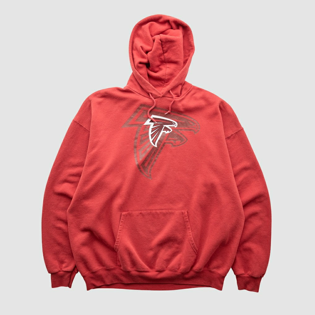 Atlanta Falcons NFL 2000s Hooded Pullover Sweatshirt Red Vintage