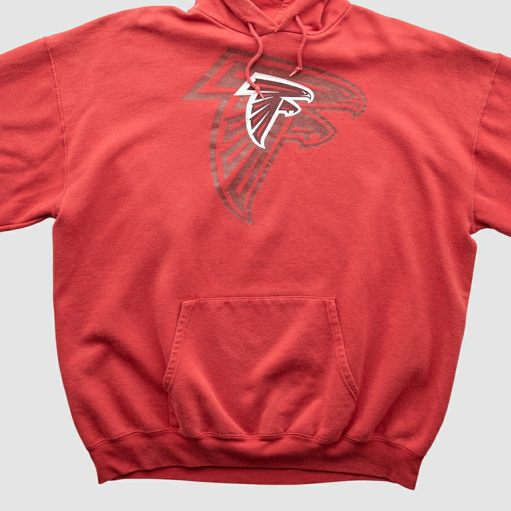 Atlanta Falcons NFL 2000s Hooded Pullover Sweatshirt Red Vintage