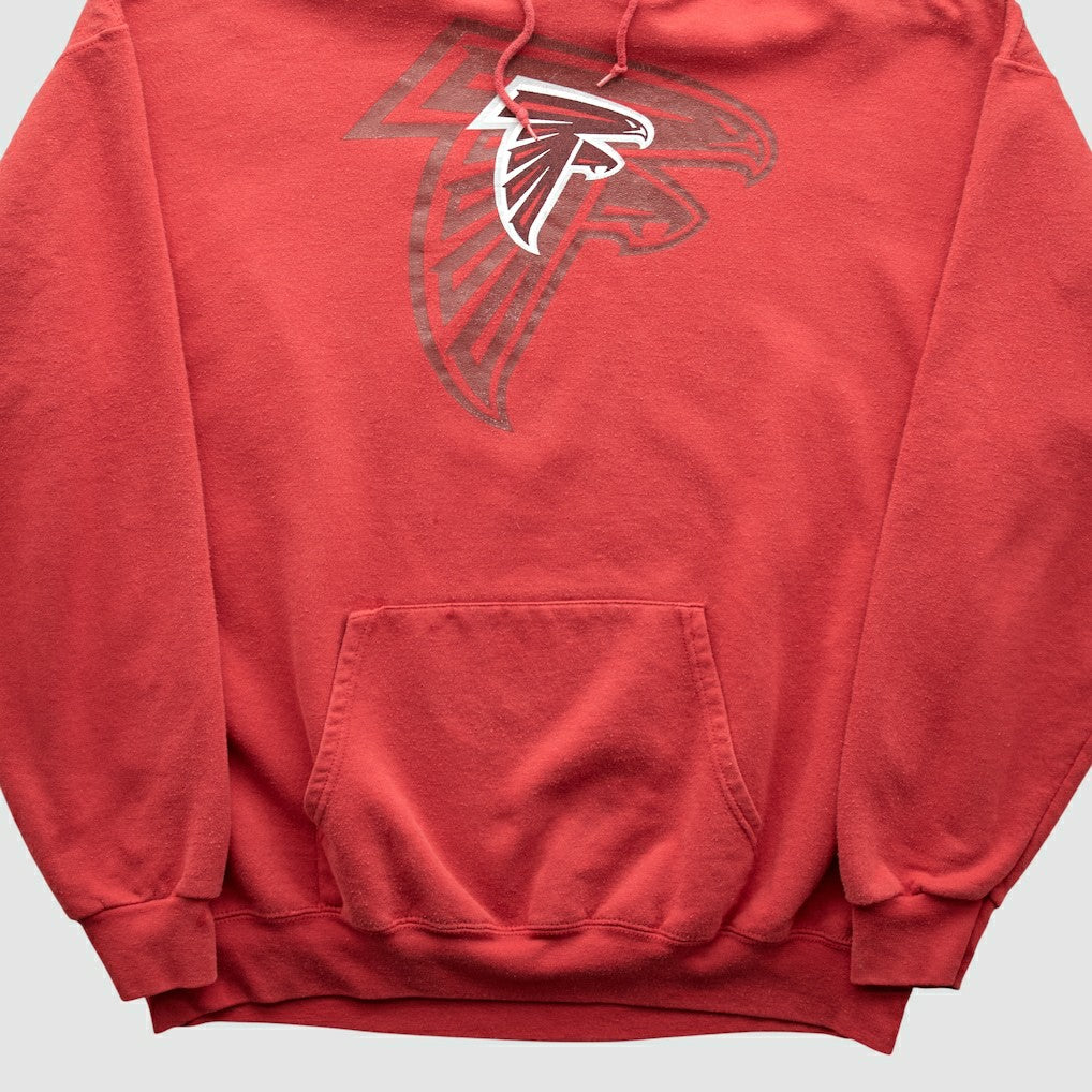 Atlanta Falcons NFL 2000s Hooded Pullover Sweatshirt Red Vintage
