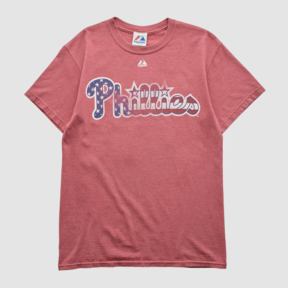 Philadelphia Phillies Majestic 2000s T-shirt - Red - S by Fanatics Real Vintage T-shirts