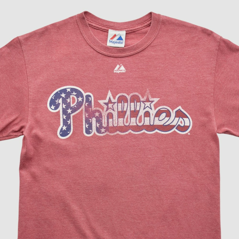 Philadelphia Phillies Majestic 2000s T-shirt - Red - S by Fanatics Real Vintage T-shirts