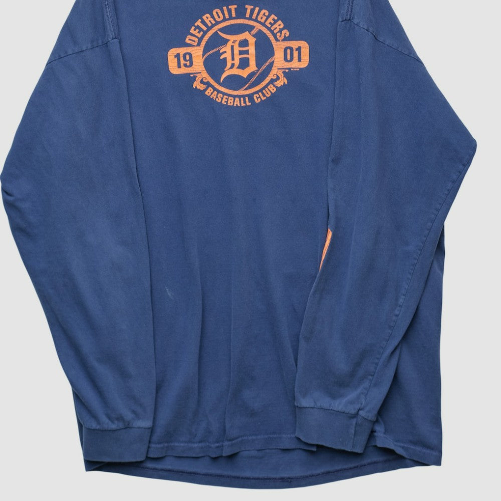 Detroit Tigers Nike 2000s Long Sleeve T-shirt - Navy - L by Fanatics Real Vintage T-shirts