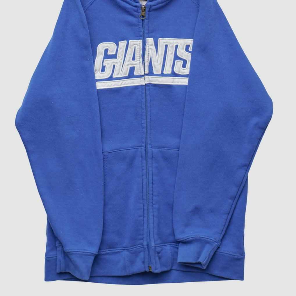 New York Giants NFL 2010s Hooded Full Zip Sweatshirt Blue Vintage