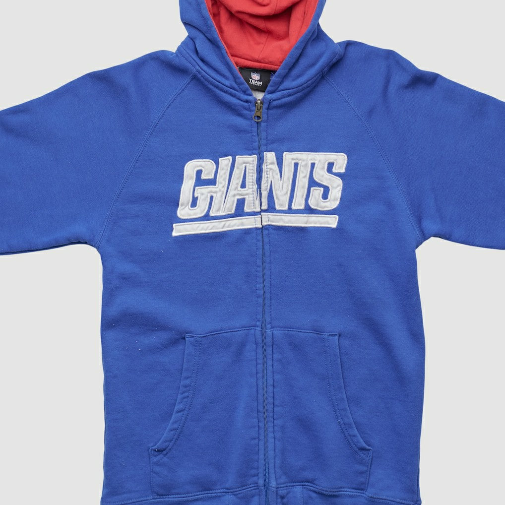 New York Giants NFL 2010s Hooded Full Zip Sweatshirt Blue Vintage