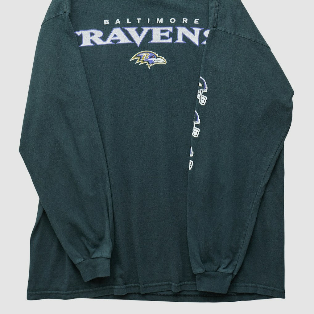Baltimore Ravens NFL 2000s Long Sleeve T-shirt Black Vintage