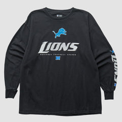 Detroit Lions NFL 2010s Long Sleeve T-shirt Black Vintage