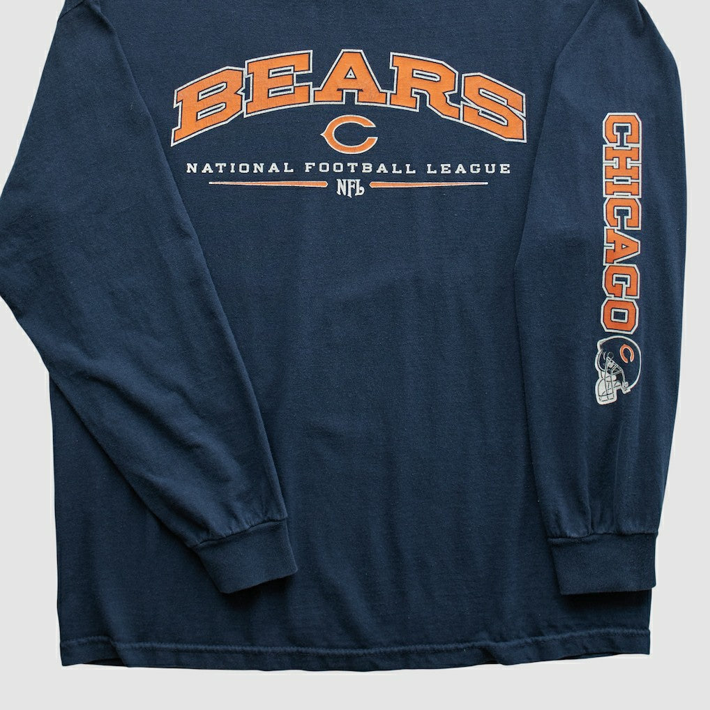 Chicago Bears NFL 2000s Long Sleeve T-shirt Navy Vintage