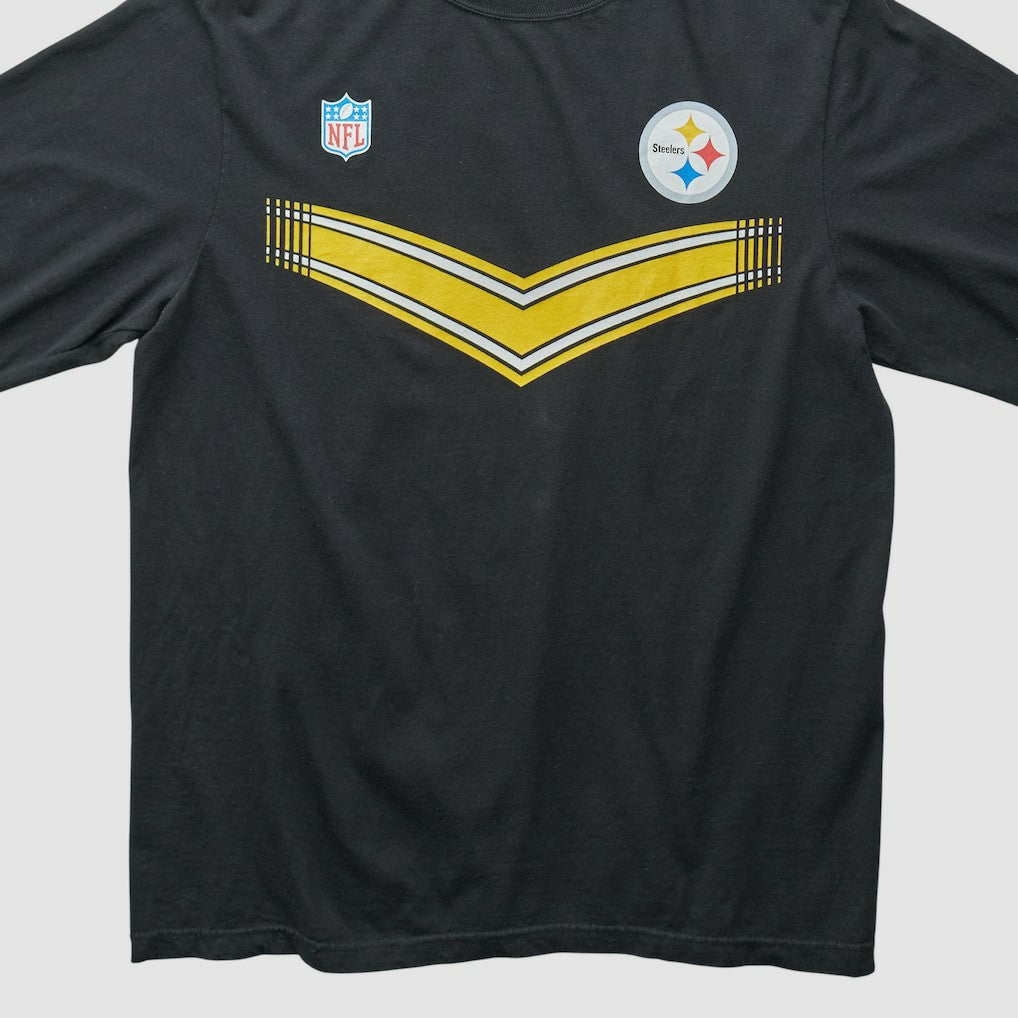 Pittsburgh Steelers Reebok 2000s Long Sleeve T-shirt Black Vintage