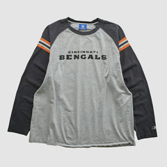 Cincinnati Bengals Reebok 2000s Long Sleeve T-shirt Heather Gray Vintage