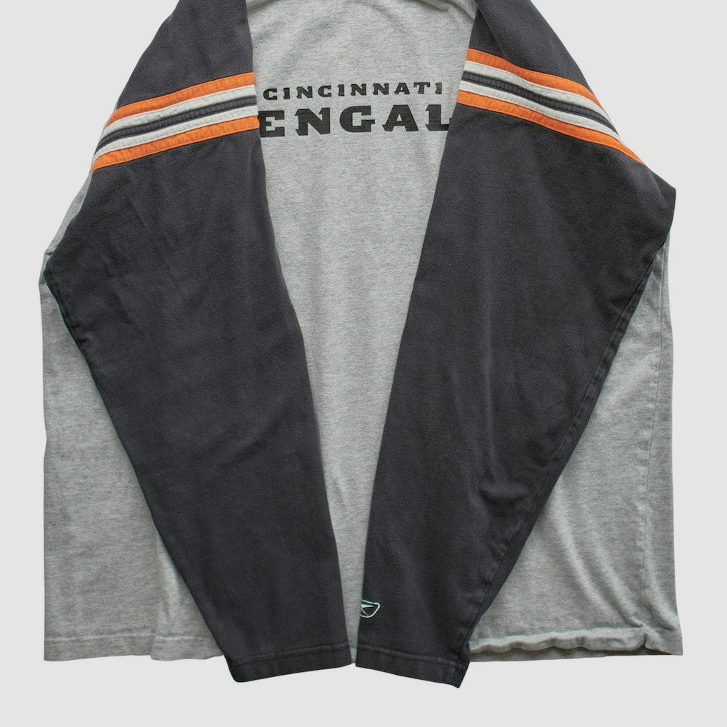 Cincinnati Bengals Reebok 2000s Long Sleeve T-shirt Heather Gray Vintage