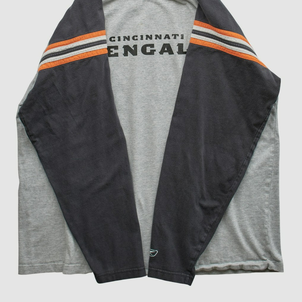 Cincinnati Bengals Reebok 2000s Long Sleeve T-shirt Heather Gray Vintage