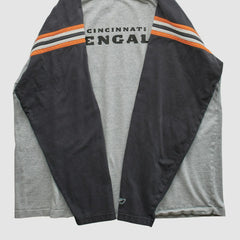 Cincinnati Bengals Reebok 2000s Long Sleeve T-shirt Heather Gray Vintage