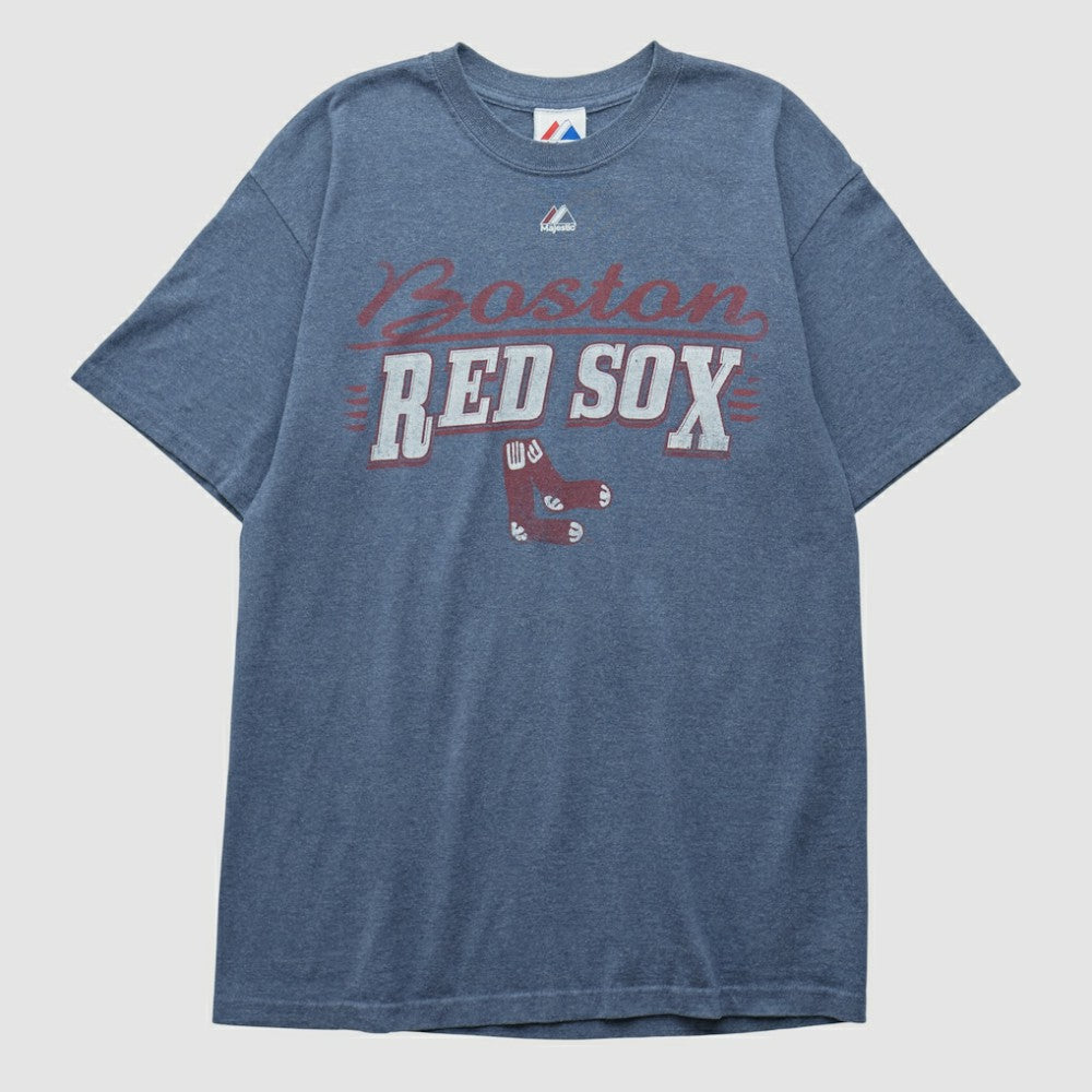 Boston Red Sox Majestic 2000s T-shirt - Blue - M by Fanatics Real Vintage T-shirts