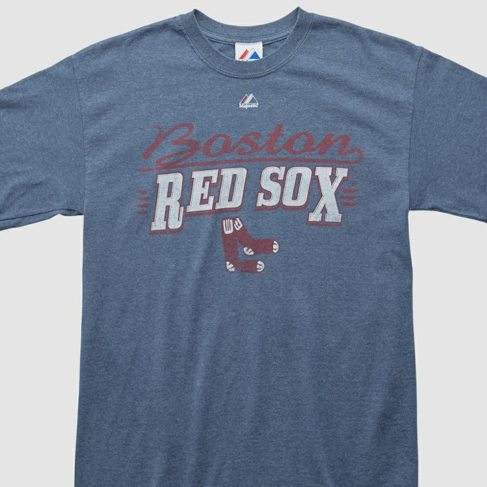 Boston Red Sox Majestic 2000s T-shirt - Blue - M by Fanatics Real Vintage T-shirts
